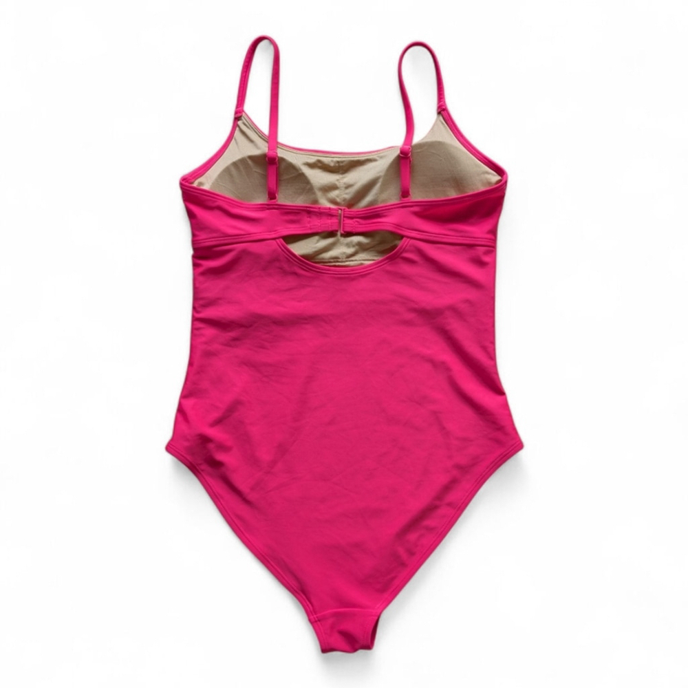 Old Navy Neon Petunia Cutout One-Piece Swimsuit Women’s Size M Bright Pink Sexy - Picture 5 of 8